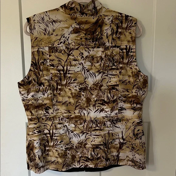 Women's Brown Reversible Utility Vest - Picture 12 of 12